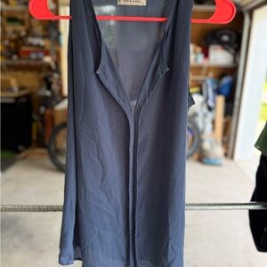 Navy Blue Sleeveless Blouse